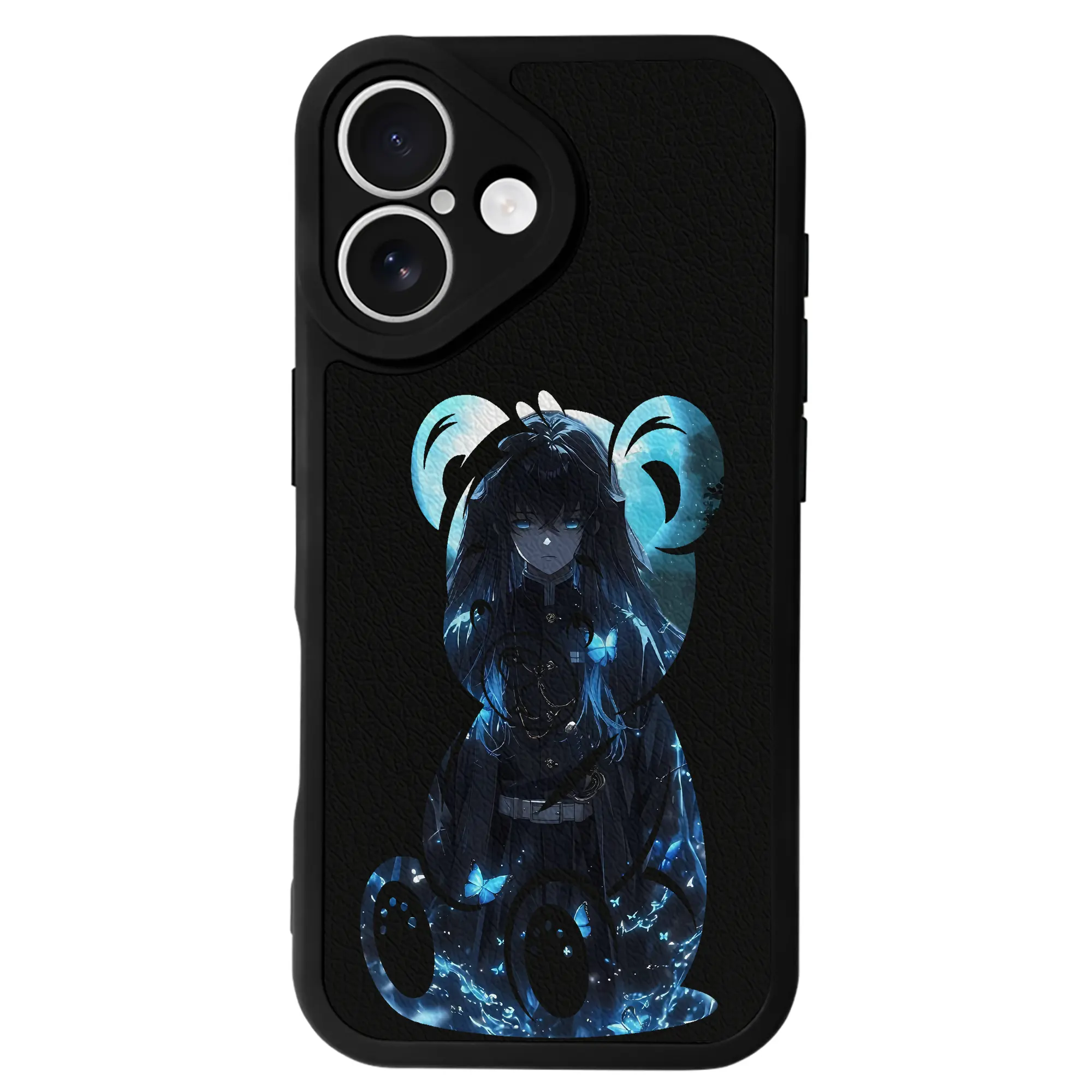 鬼滅の刃 グッズ,時透 無一郎 - IPhone 16シリーズ対応 ・ シリコンスマホケース ・ レザー調 ・ 高精度フィット ・ 耐衝撃 ・ ワイヤレス充電対応 ・ 精密カット